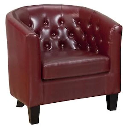 Contemporary Club Chair with Tufted Back